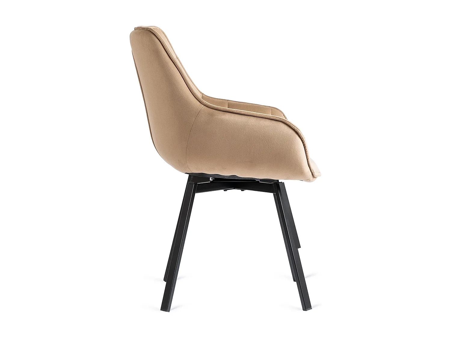 Chaise Pivotante LUNA Beige en Velours