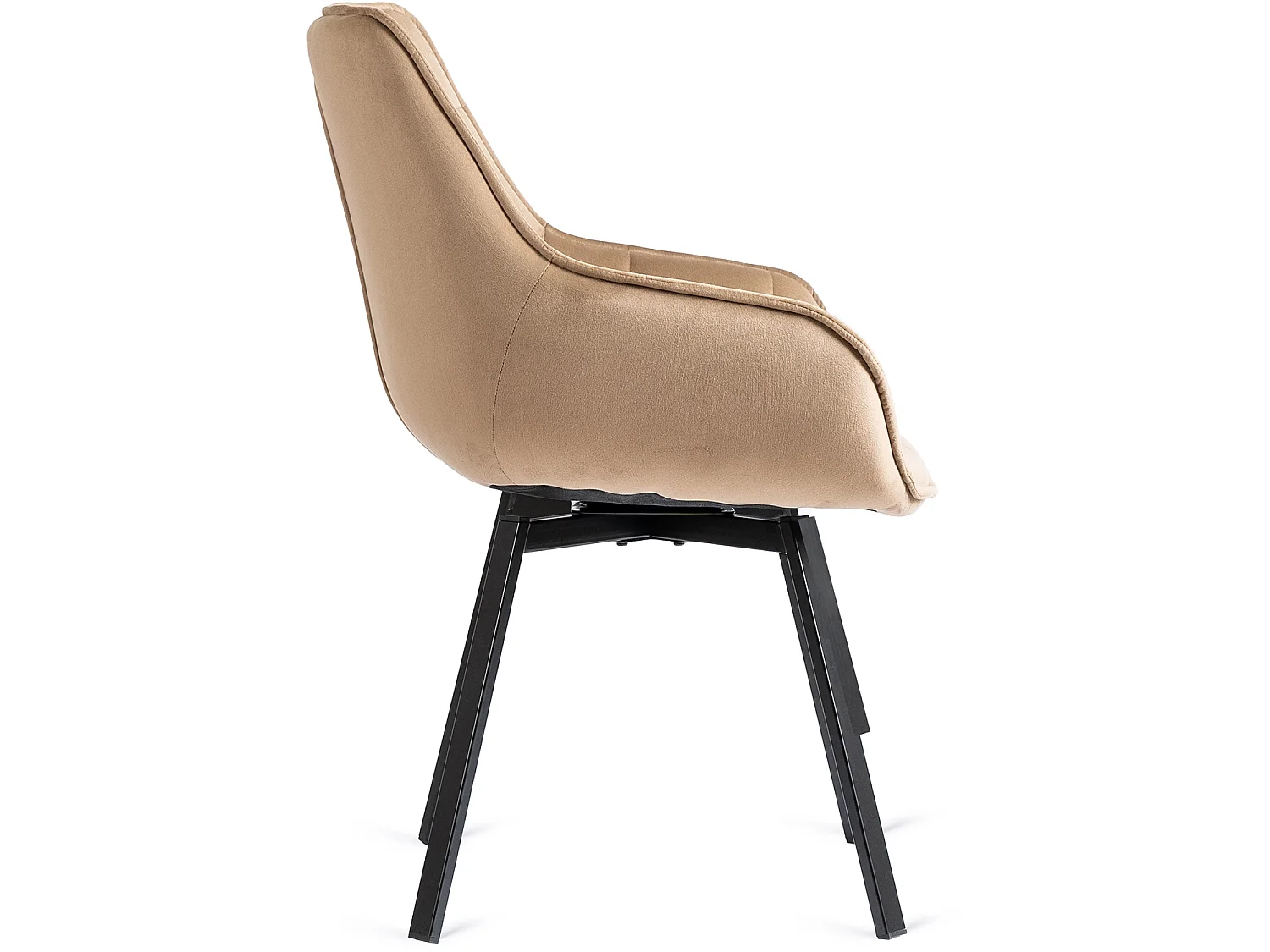 Swivel Dining Chair LUNA (lux 03) Beige Velour