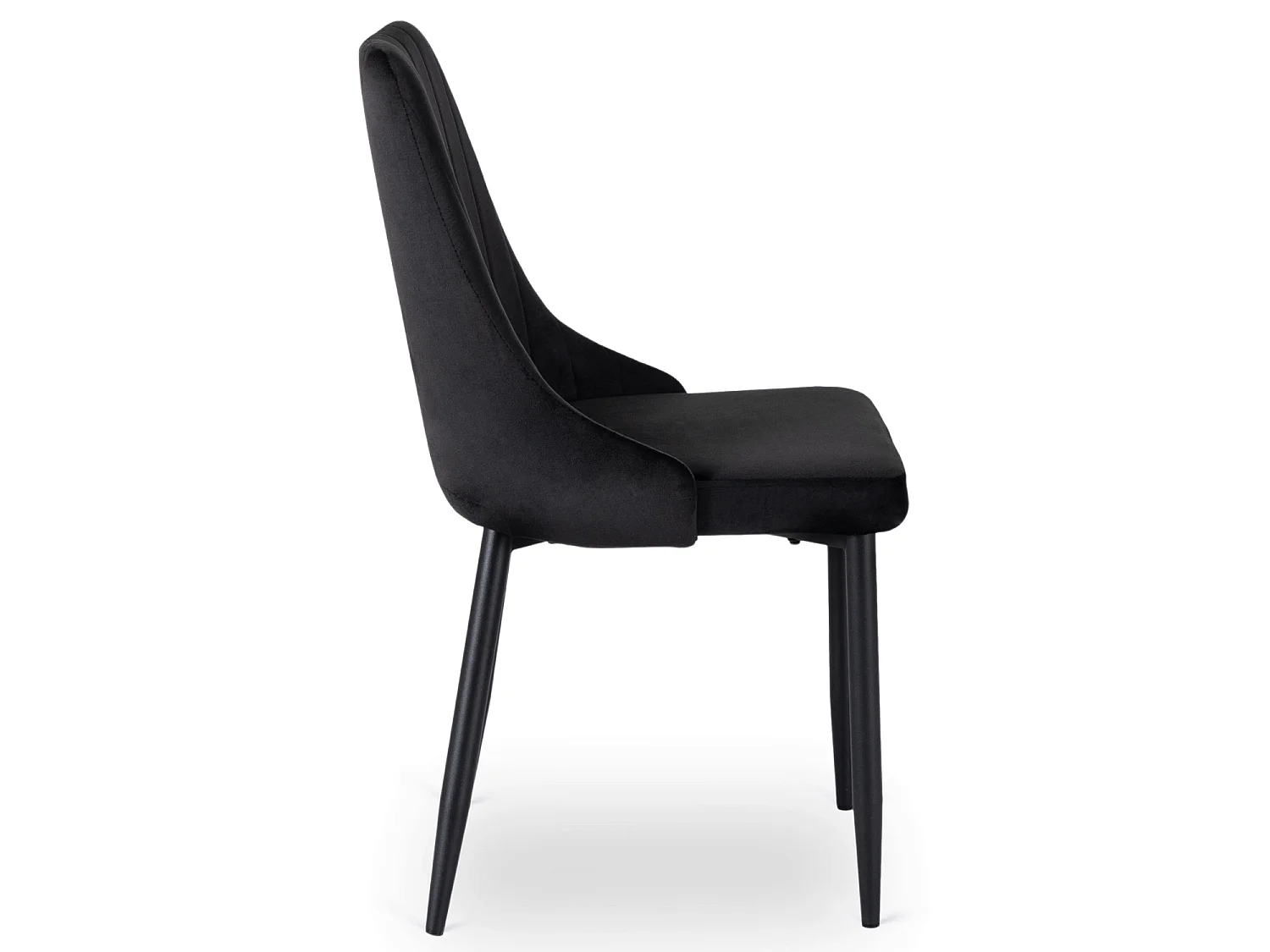 BARI Dining Chair Black Velour