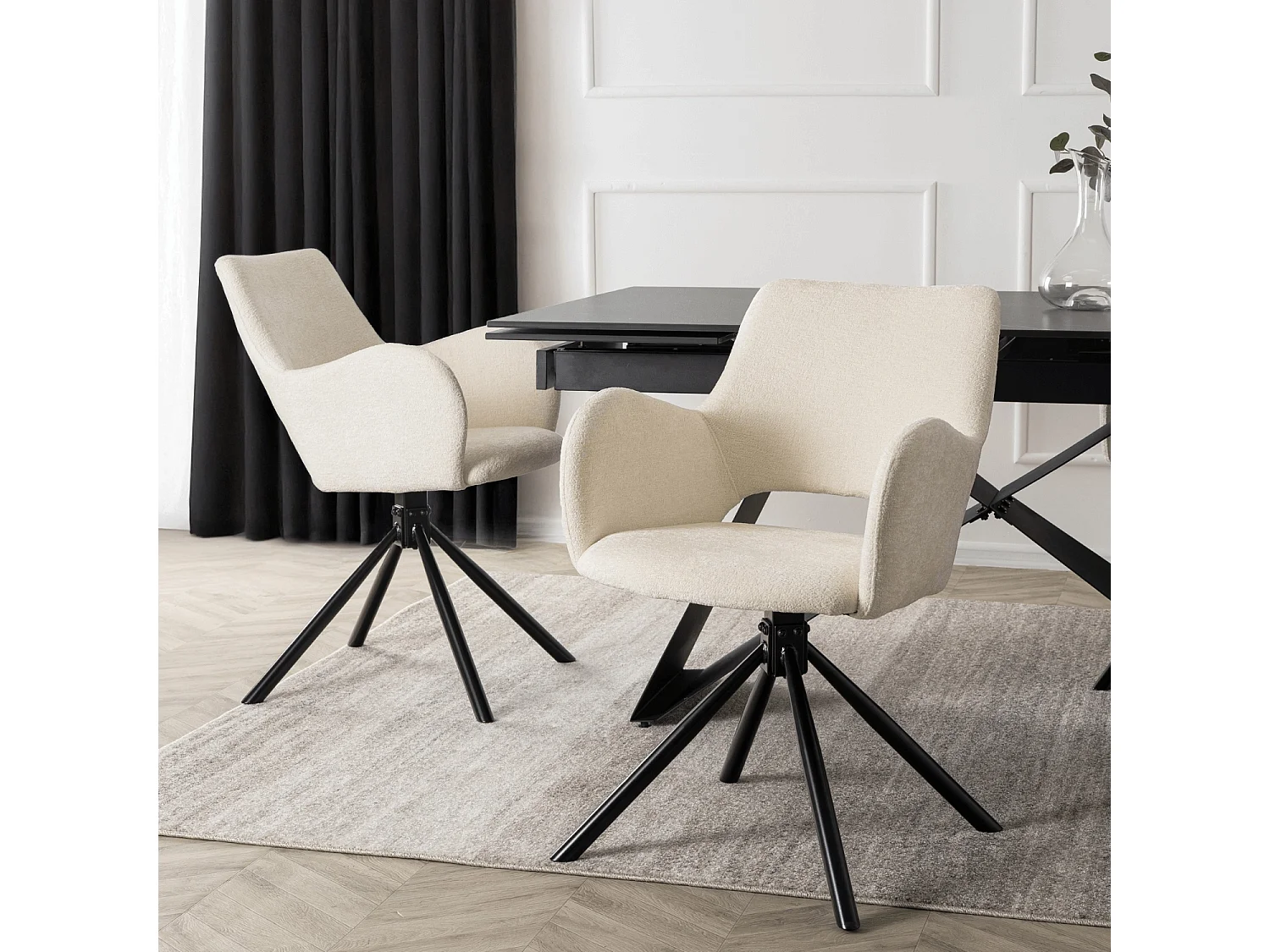 Swivel Dining Chair FLAV Cream