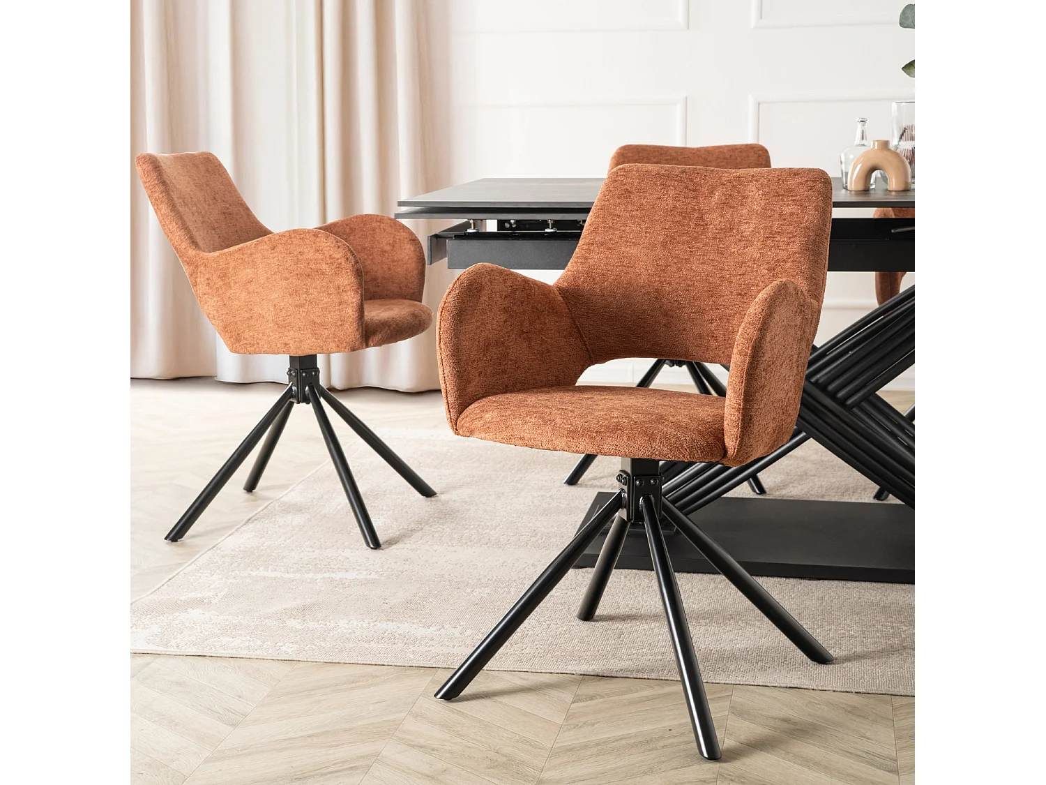 Chaise pivotante FLAV Rouille