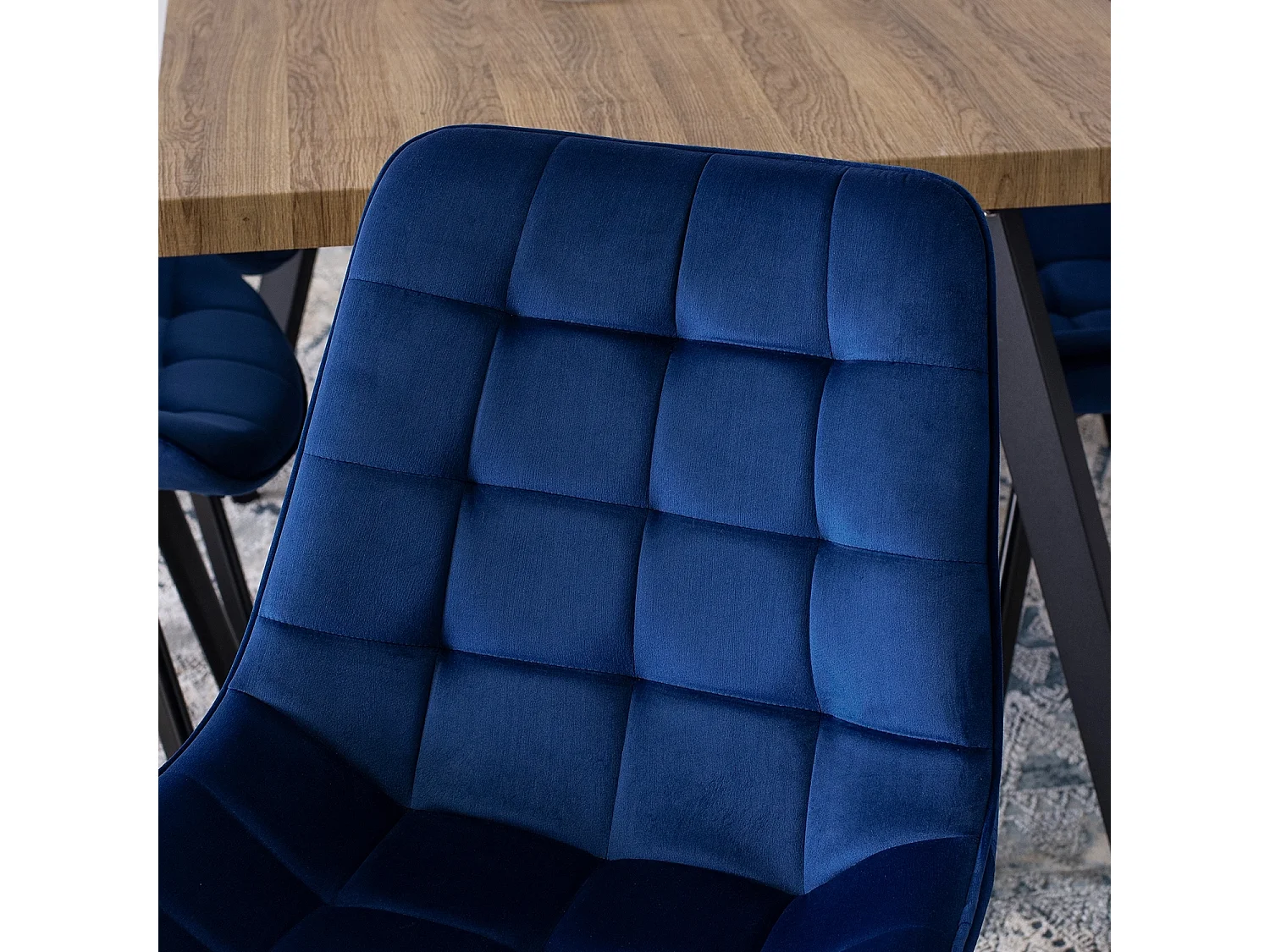 Chaise RICK Velours Bleu Marine