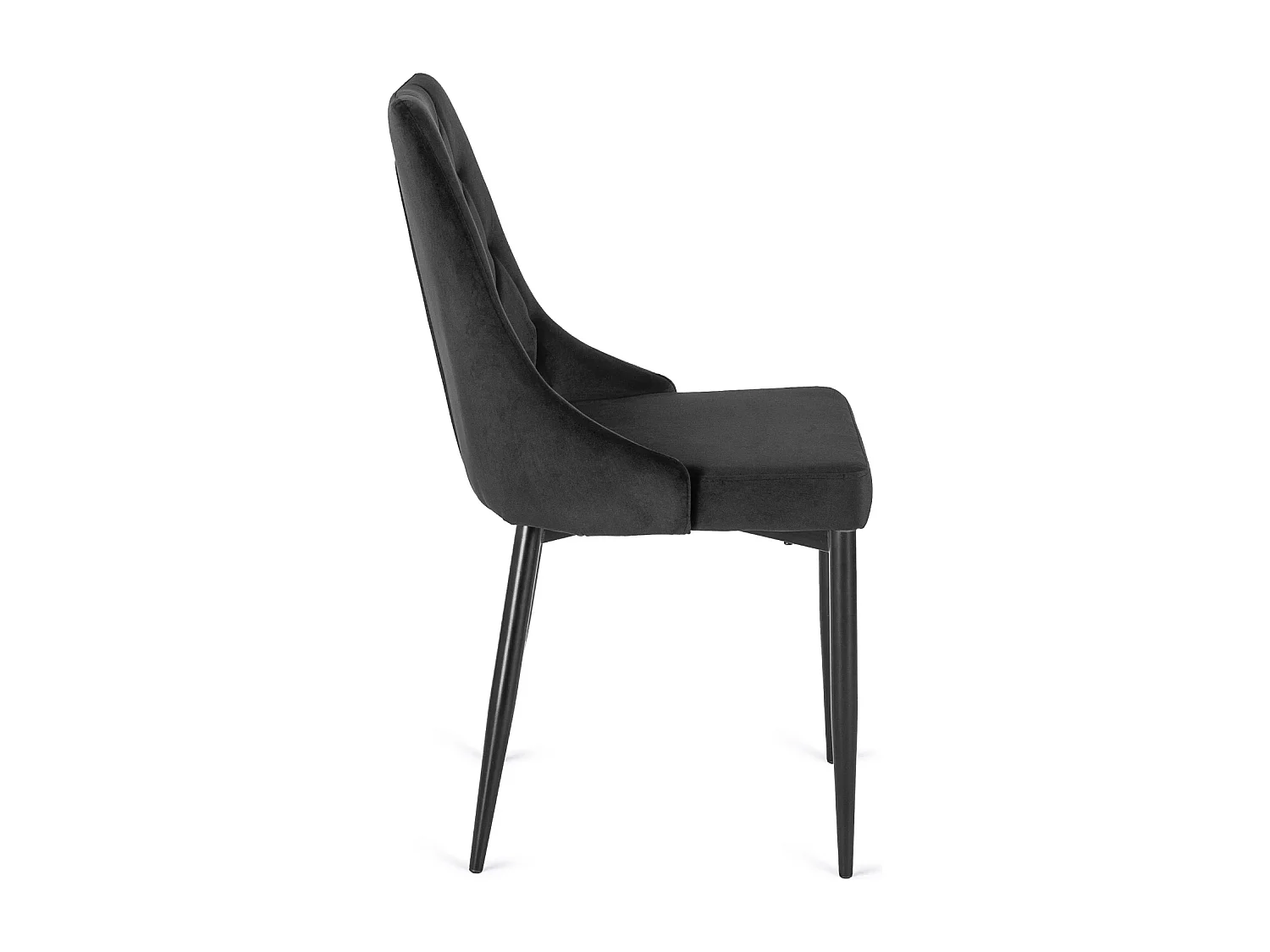 Chaise CORK Noire en Velours
