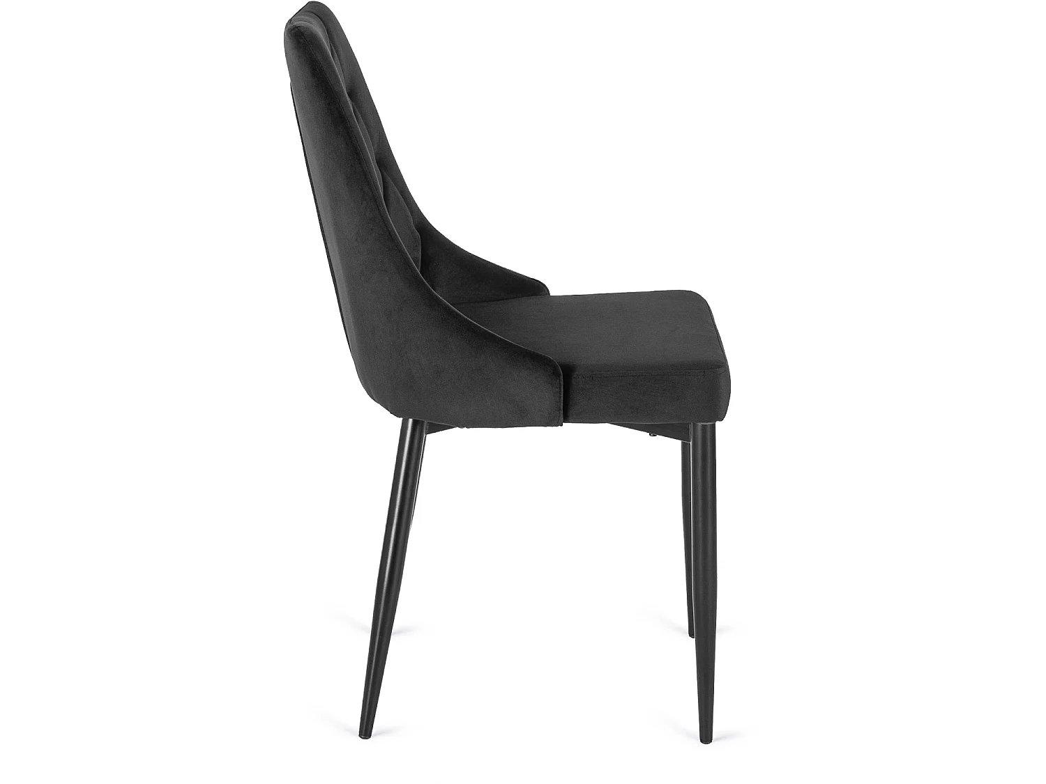 CORK Dining Chair Black Velour