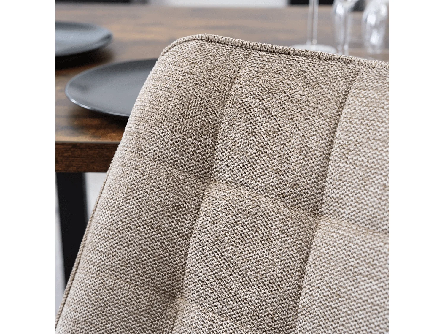 Chaise RICK 2 Beige Rembourrée