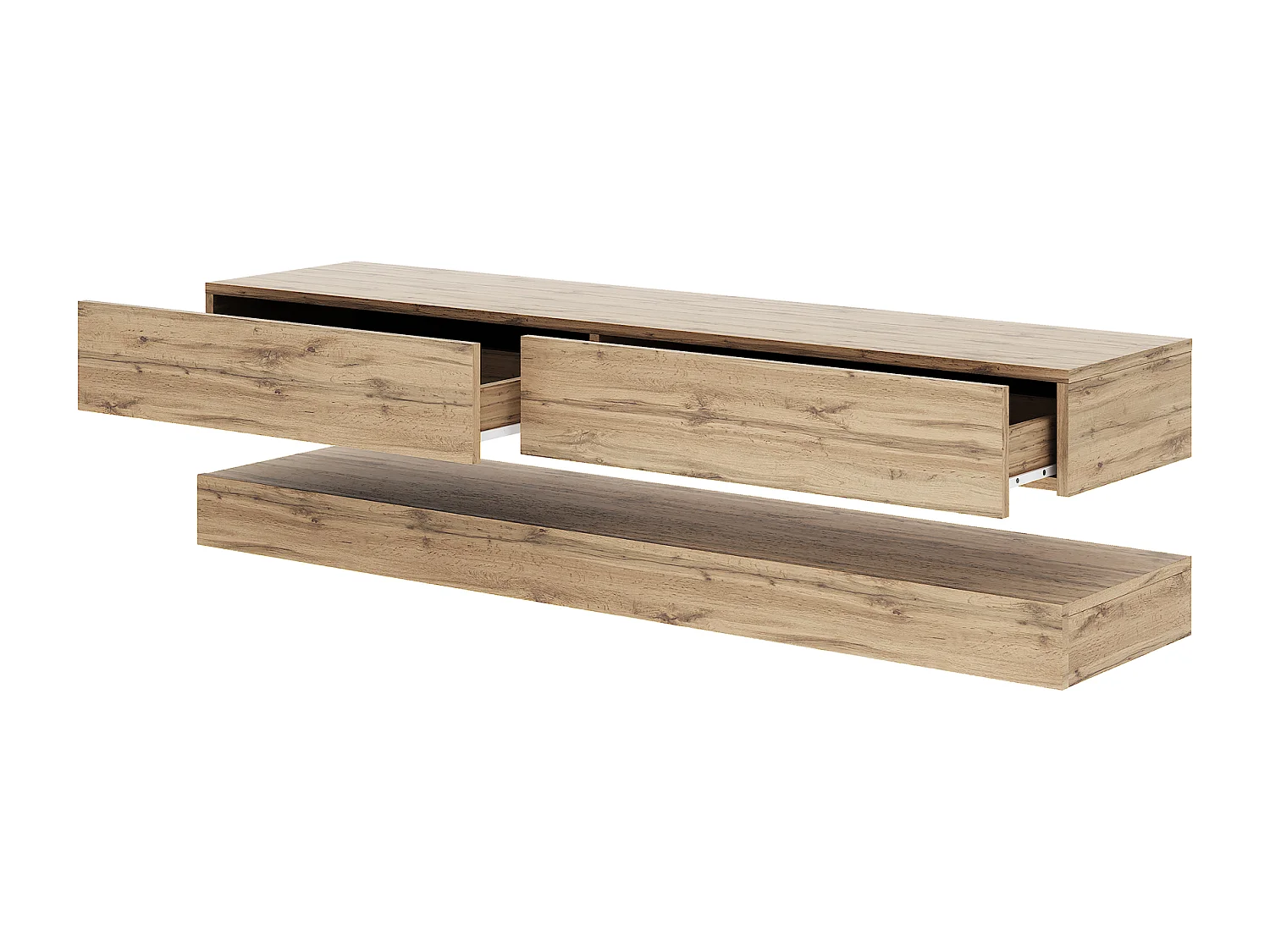 Armoire murale pour téléviseur mural Fly 140 chêne wotan