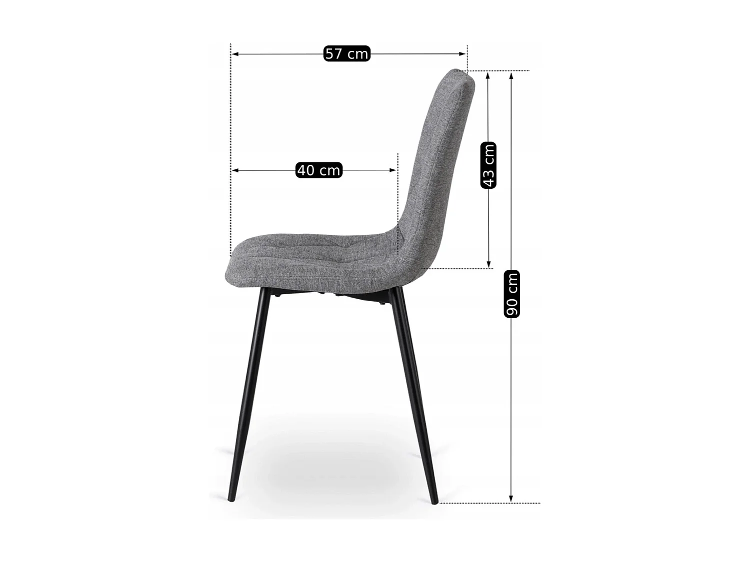 Chaise ROBIN 2 Grise