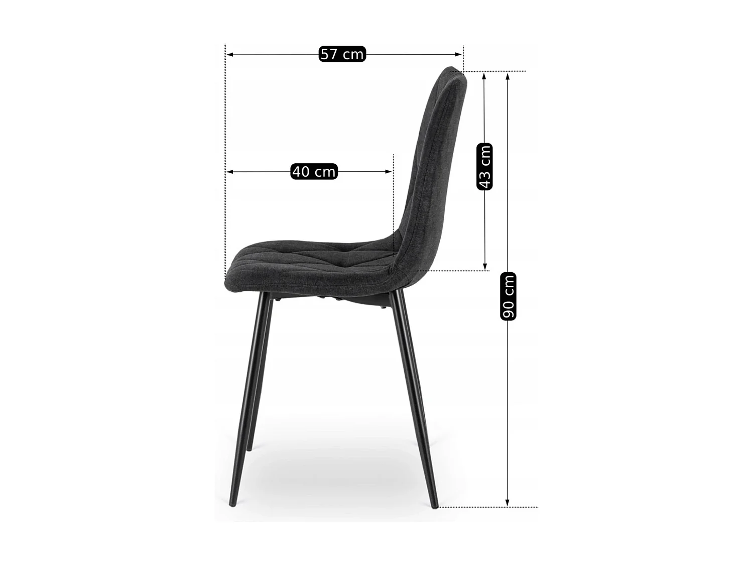 Chaise ROBIN 2 Noire