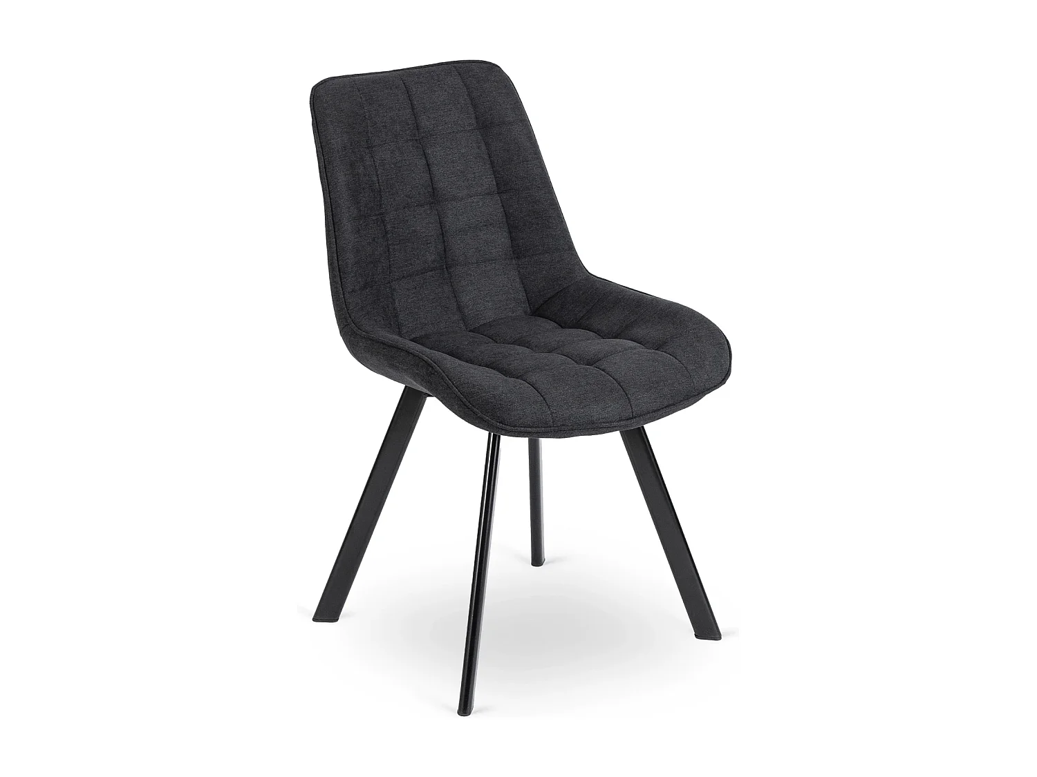 Chaise RICK 2 Noire Rembourrée
