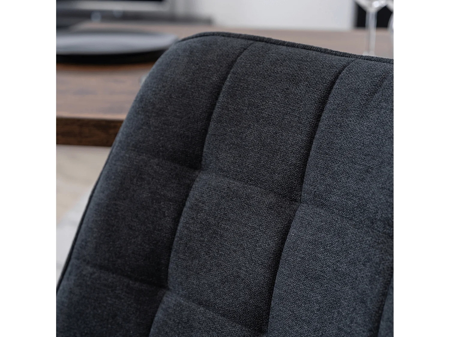 Chaise RICK 2 Noire Rembourrée