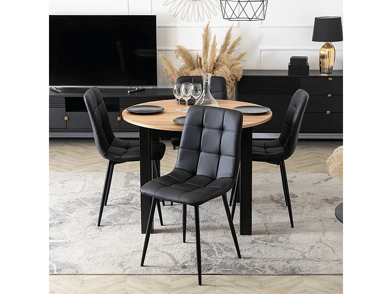 Chaise DALVIN Noir Simili-cuir