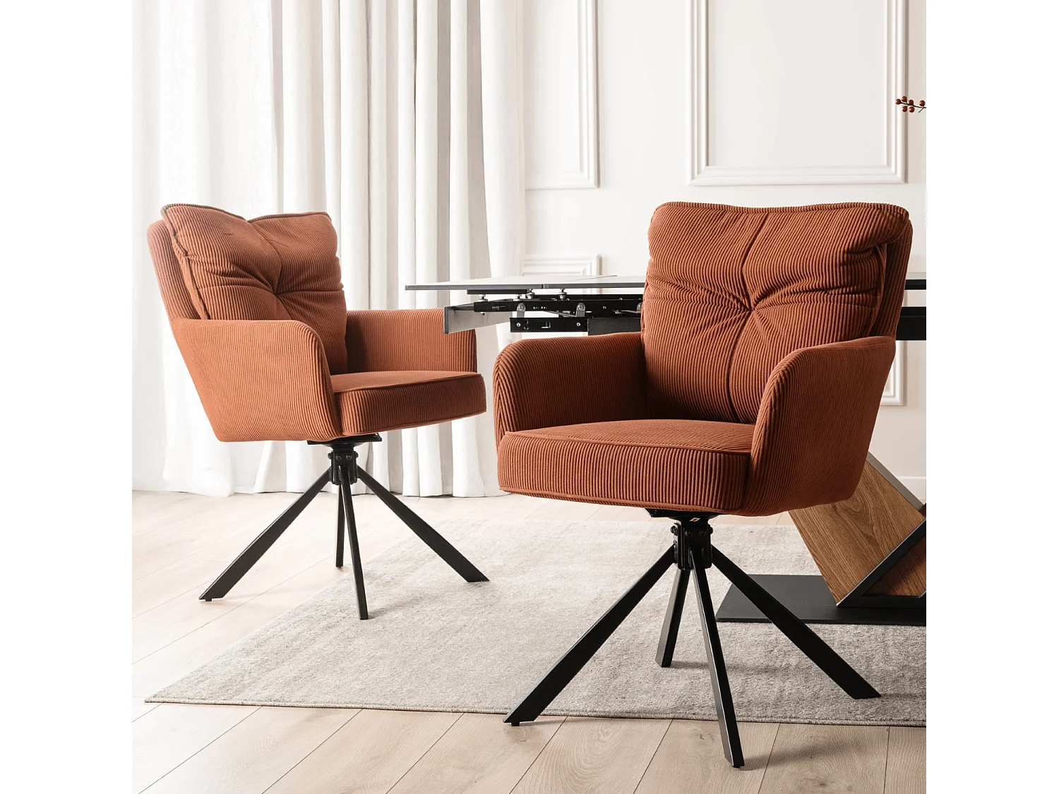 Chaise pivotante CITY Rouille