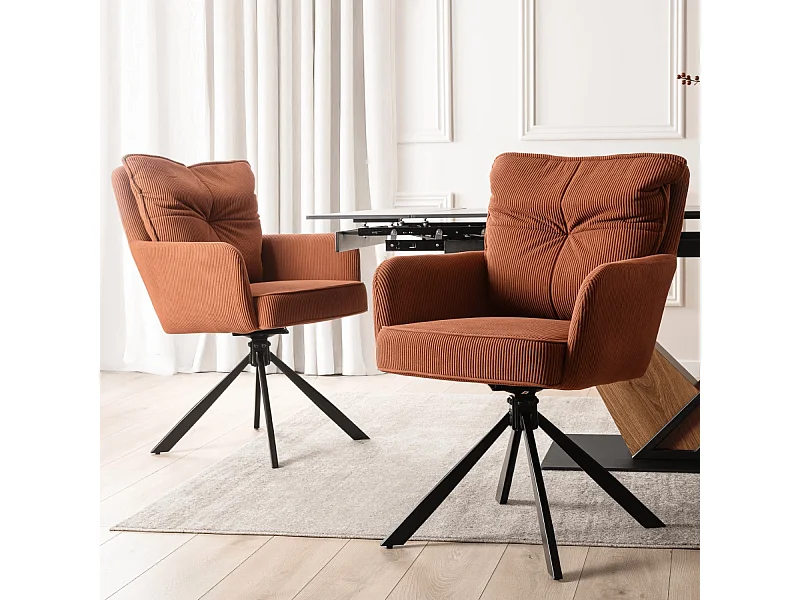 Chaise pivotante CITY Rouille