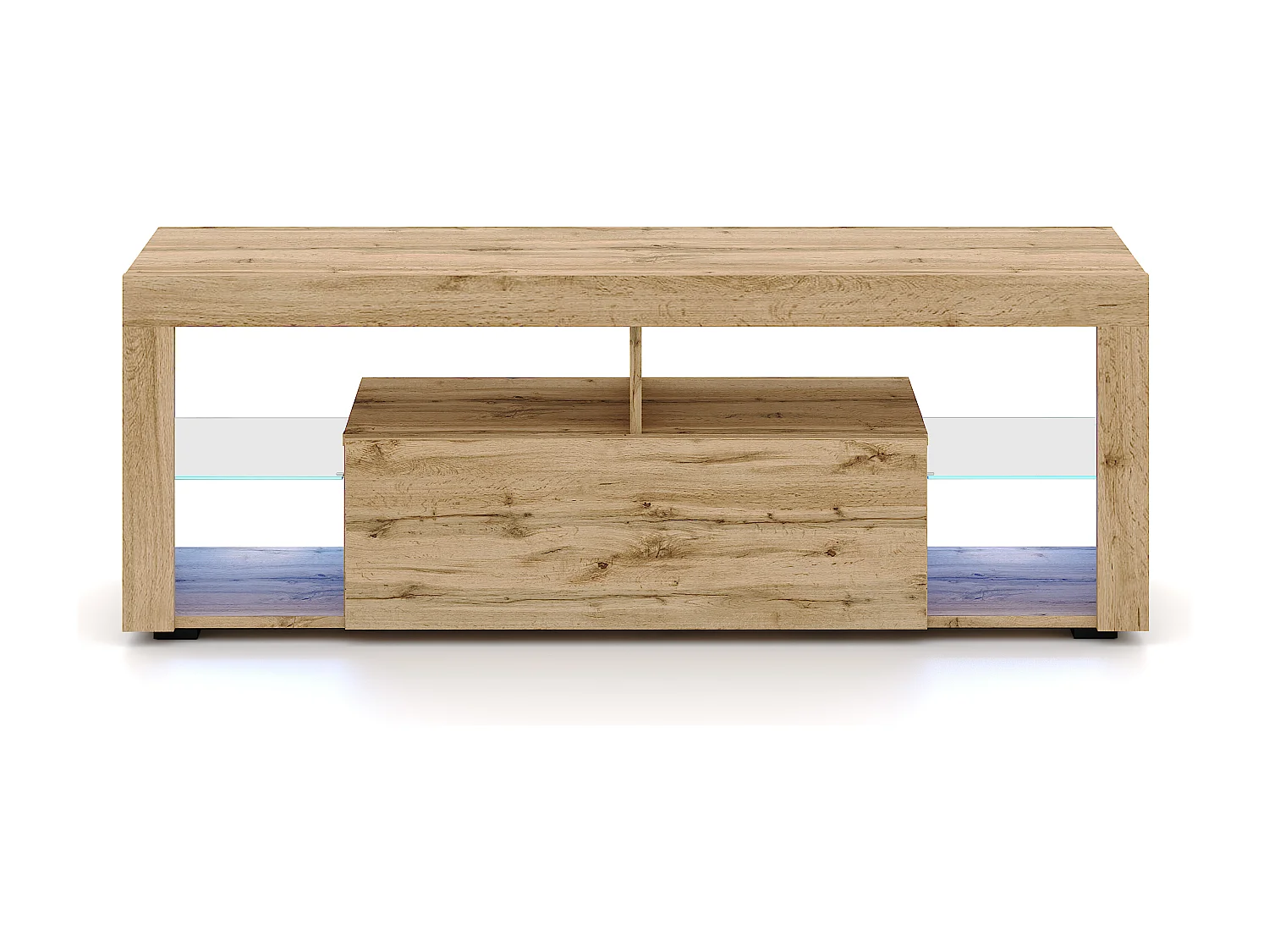 Armário de parede para TV no chão Eeverest 140 wotan oak / wotan oak com iluminação LED