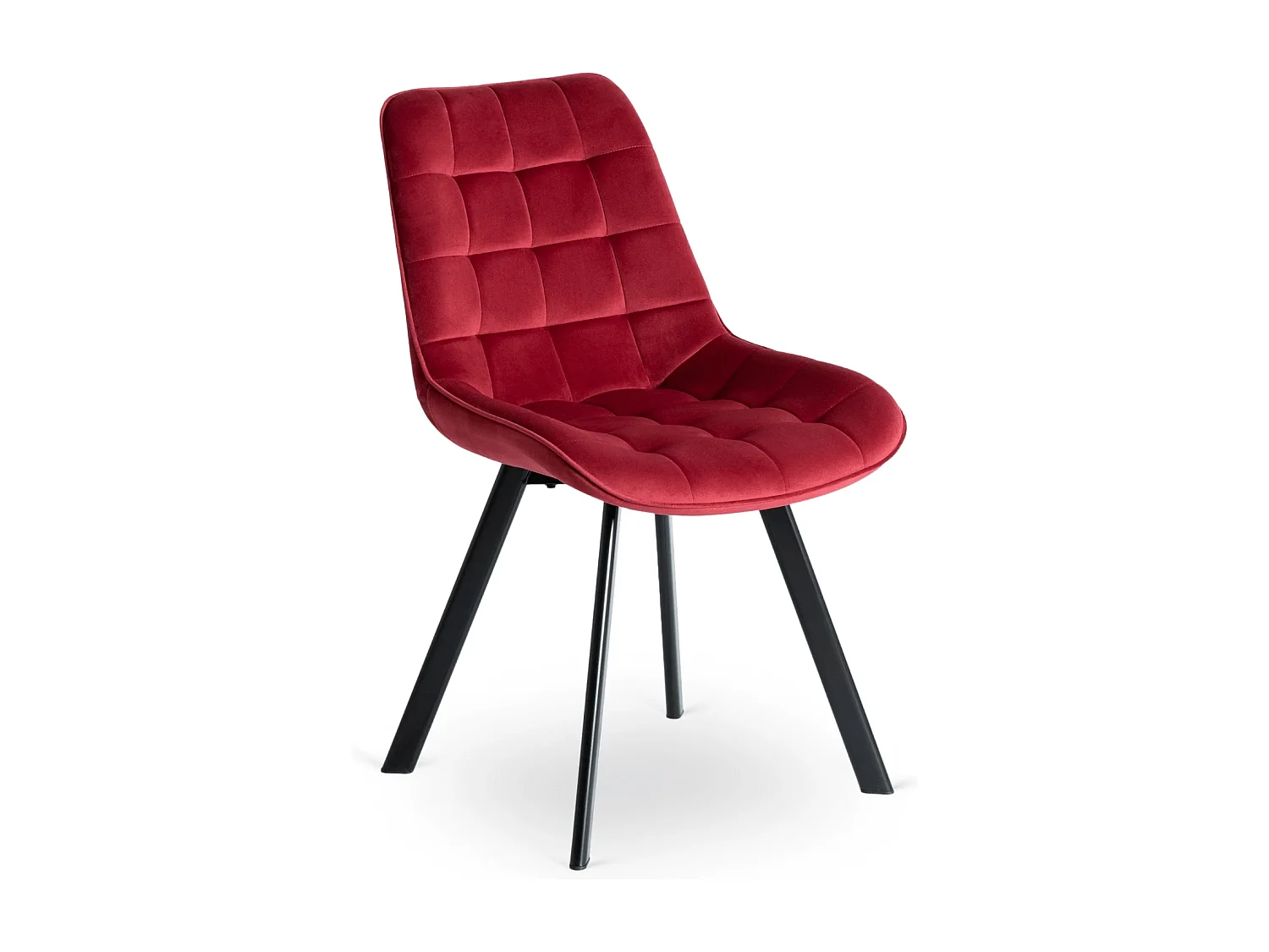 Chaise RICK Velours Bordeaux