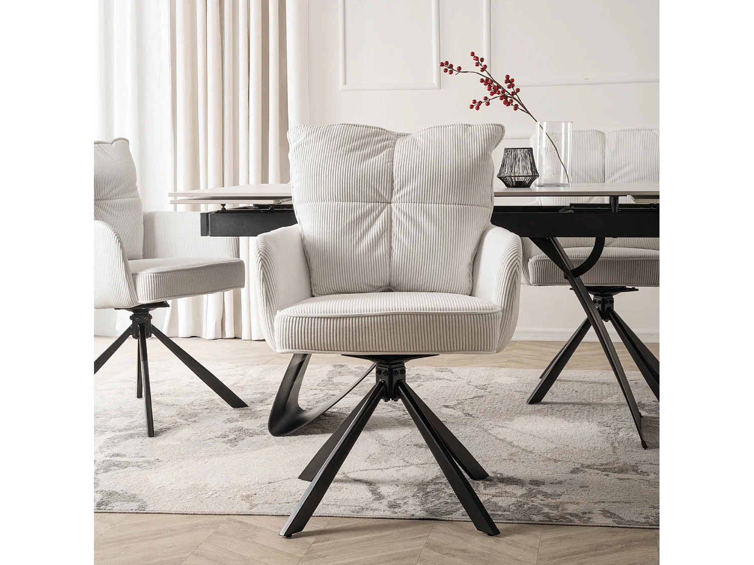 Chaise pivotante CITY Crème