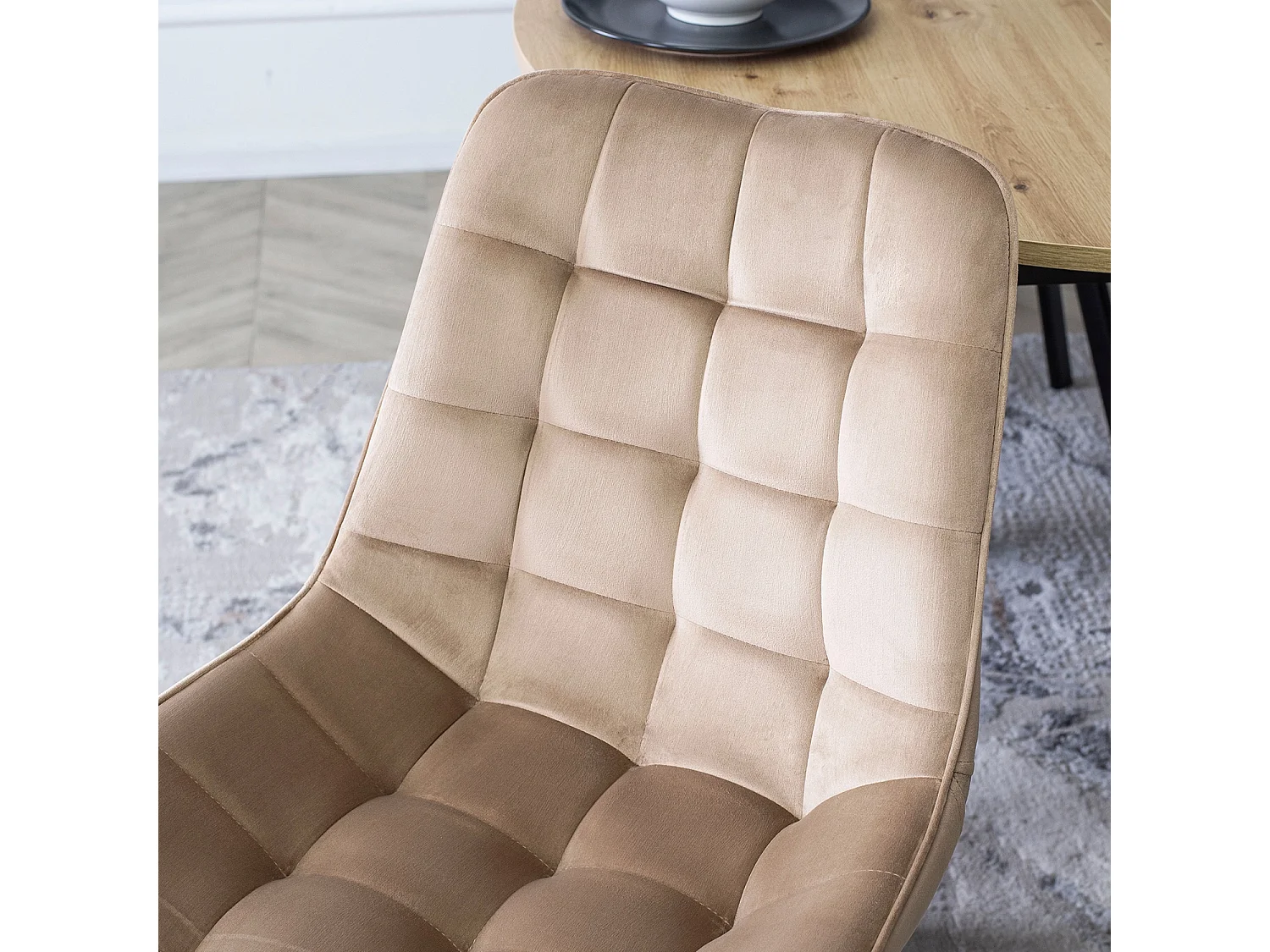 Chaise RICK Velours Beige
