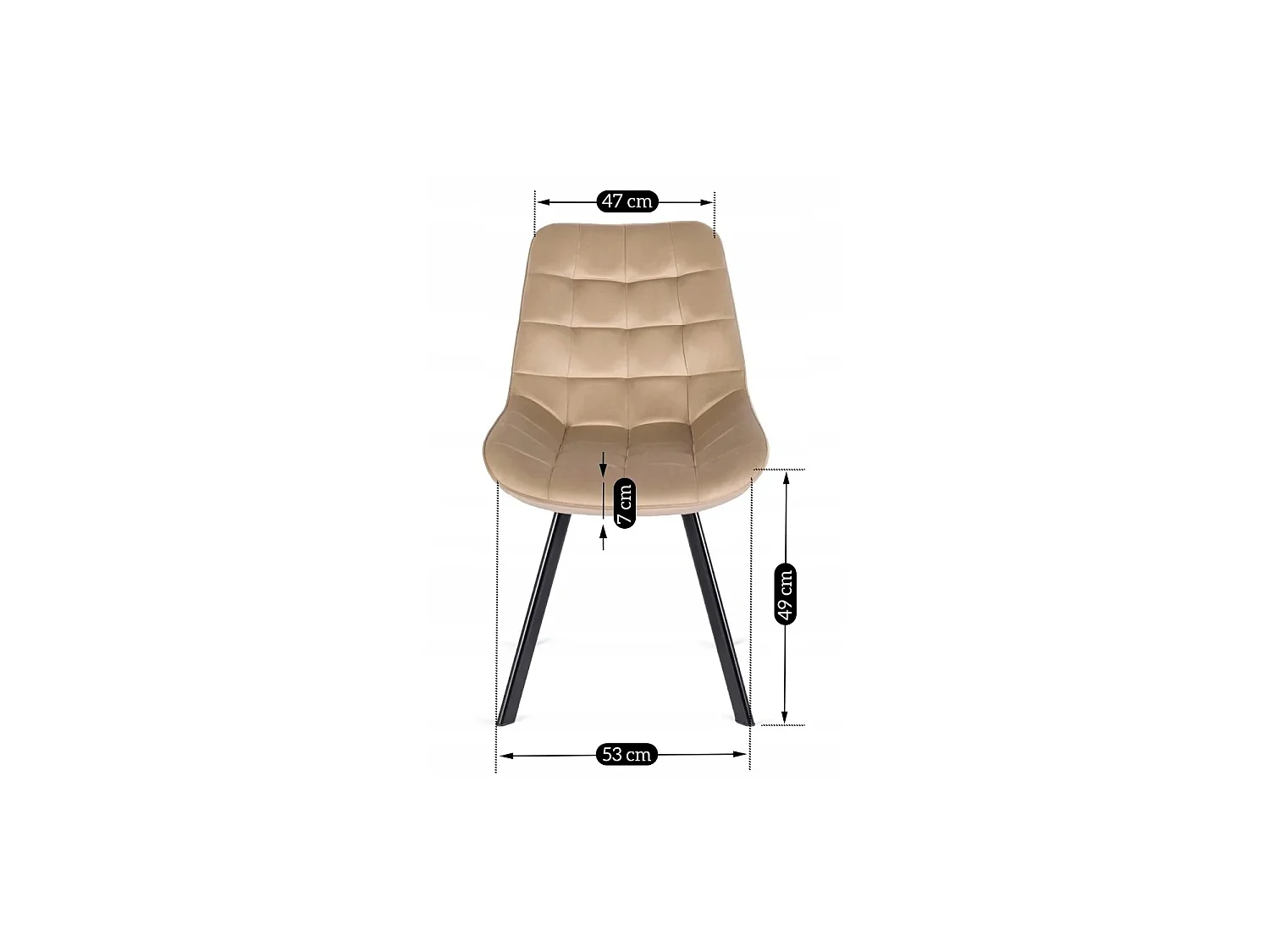 Dining Chair RICK (lux 02) Beige Velour