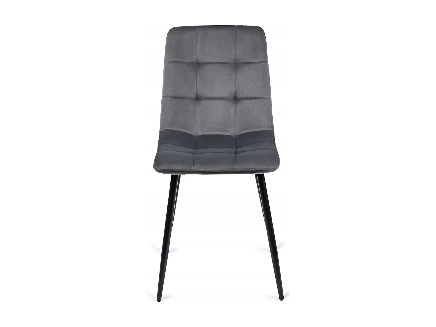 Chaise PERU Grise en Velours