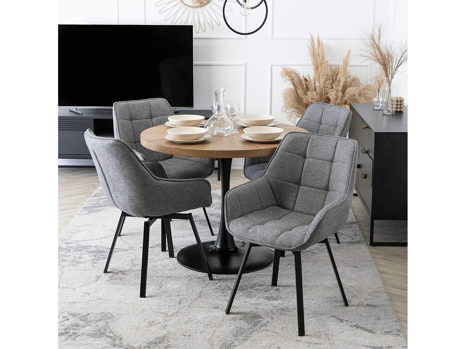 Chaise pivotante LUNA 2 Grise