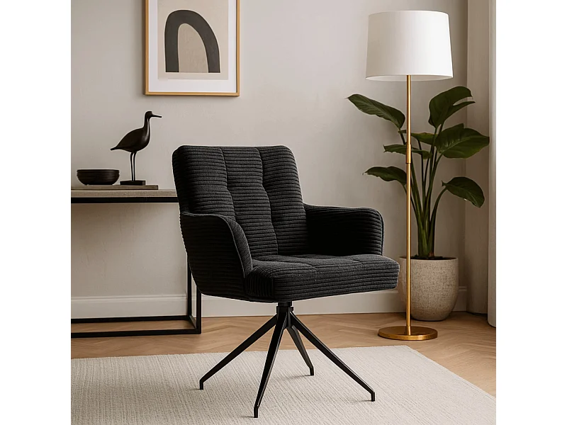 Chaise pivotante AKITA Noire