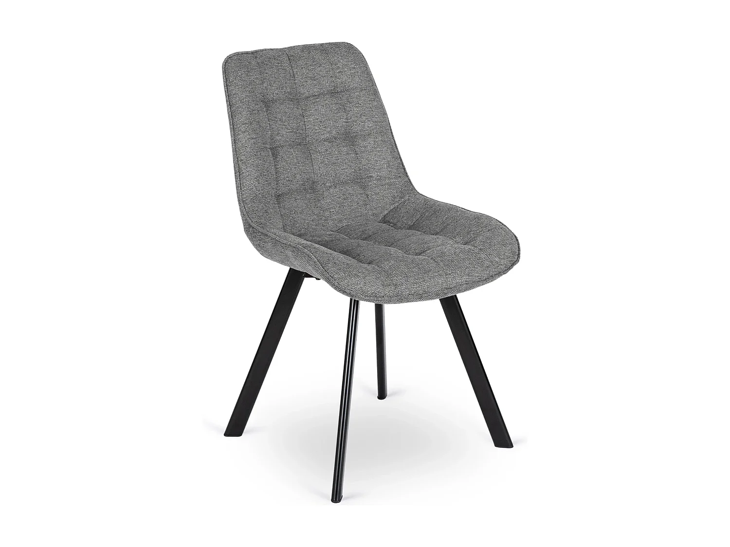 Chaise RICK 2 Grise Rembourrée