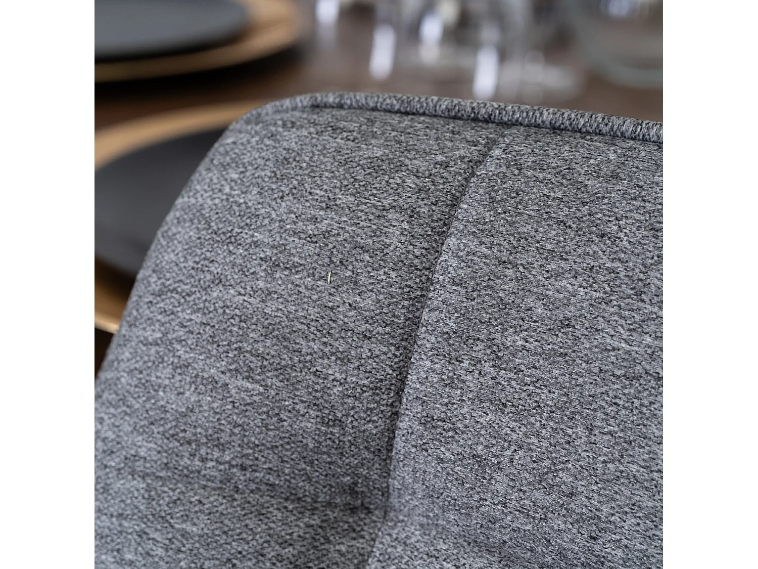 Chaise RICK 2 Grise Rembourrée