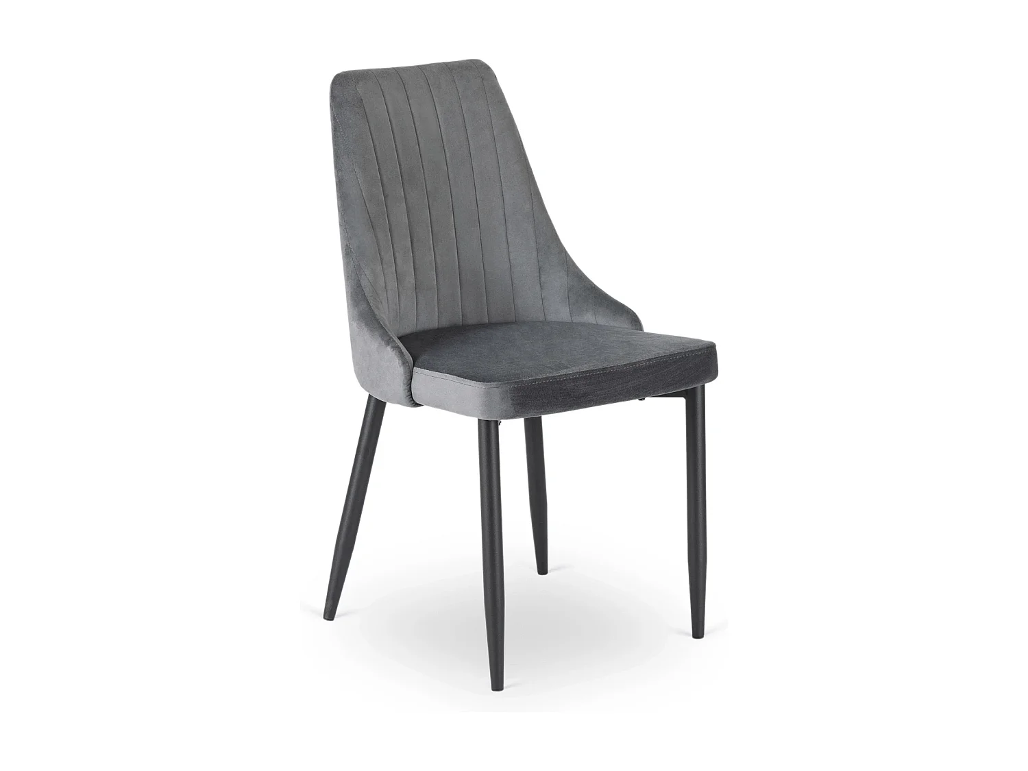 Chaise BARI Velours Gris