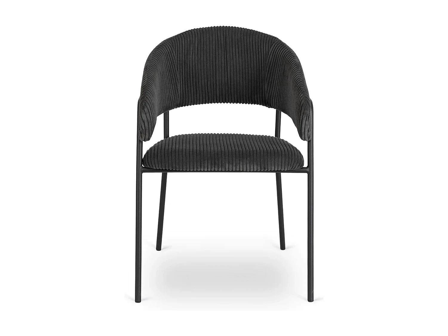 Chaise TINKA Noire en Velours Côtelé