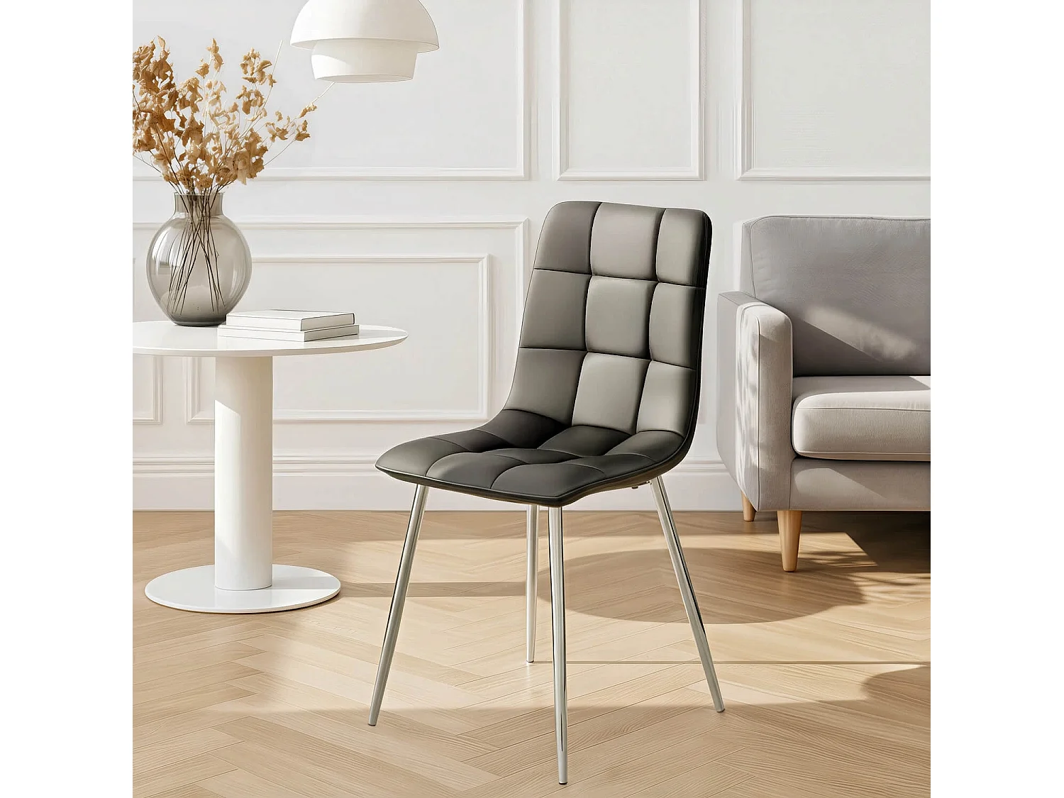 ENZO Dining Chair Black Eco Leather