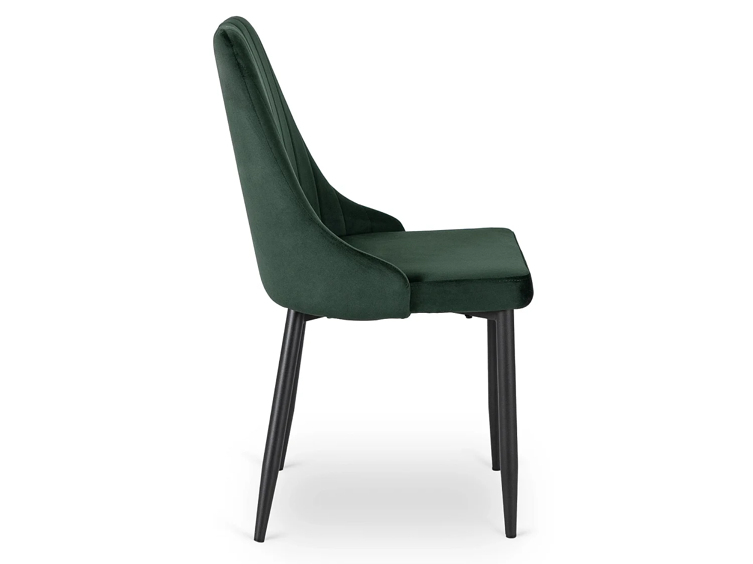 BARI Dining Chair Green Velour