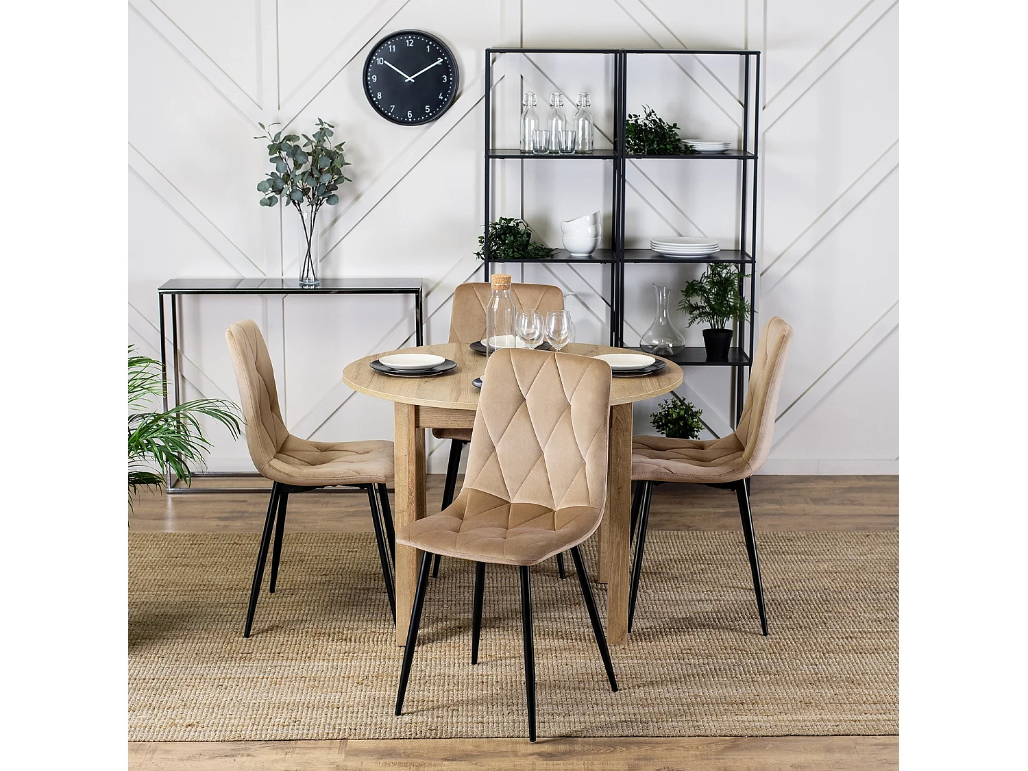 Chaise ROBIN Beige en Velours