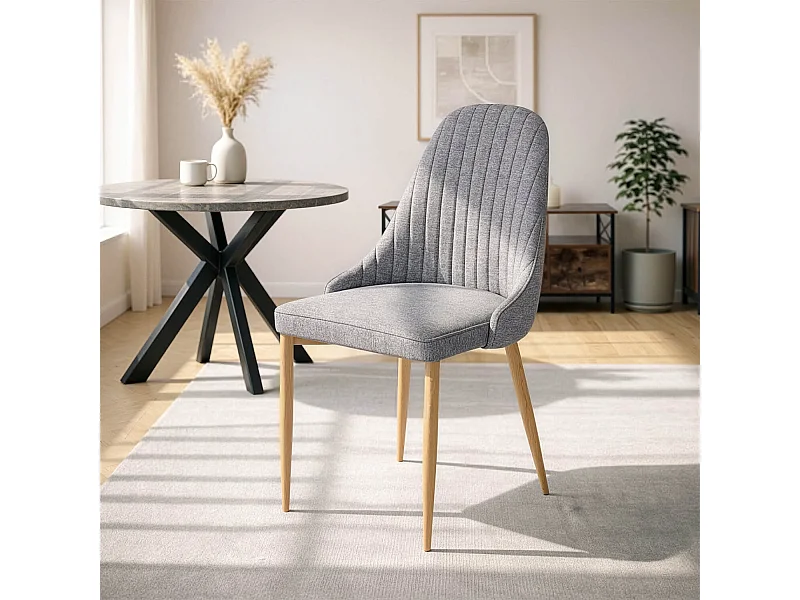 Chaise rembourrée TORINO grise