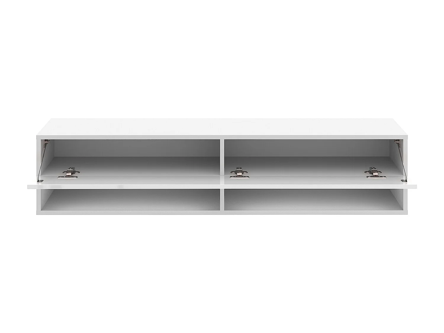 Armoire murale pour téléviseur mural Derby 140 blanc / blanc brillant