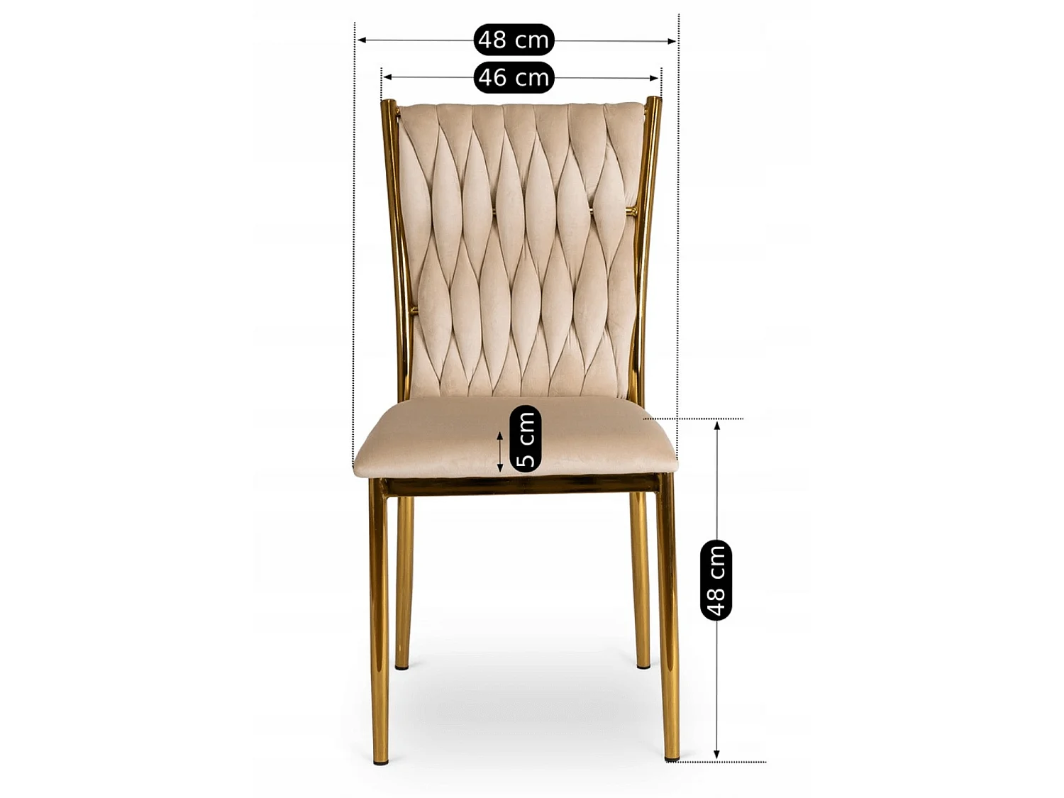 DAN Dining Chair Cream Velour