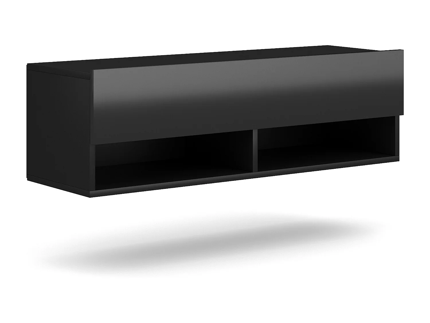 Armoire murale pour téléviseur mural Derby 100 noir / noir brillant