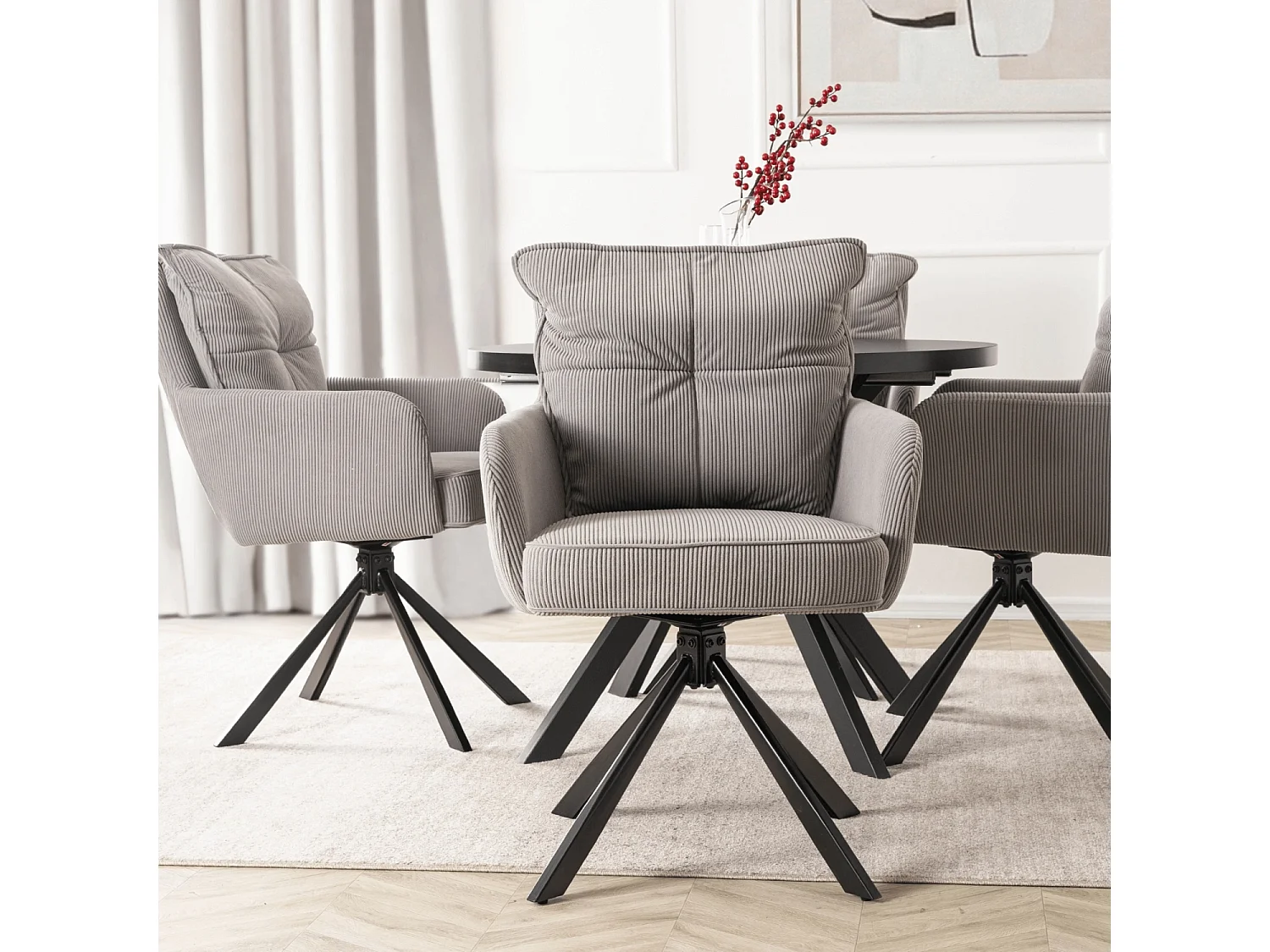 Chaise pivotante CITY Grise