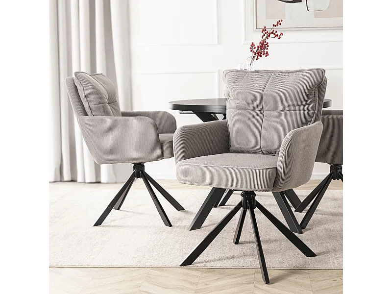 Chaise pivotante CITY Grise