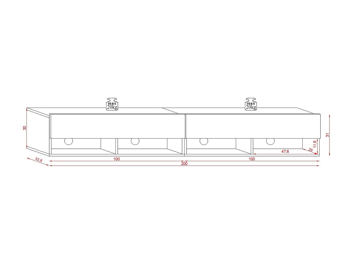 RTV Derby 200 avec deux lampes et deux renforts blancs avec les façades blanches brillantes