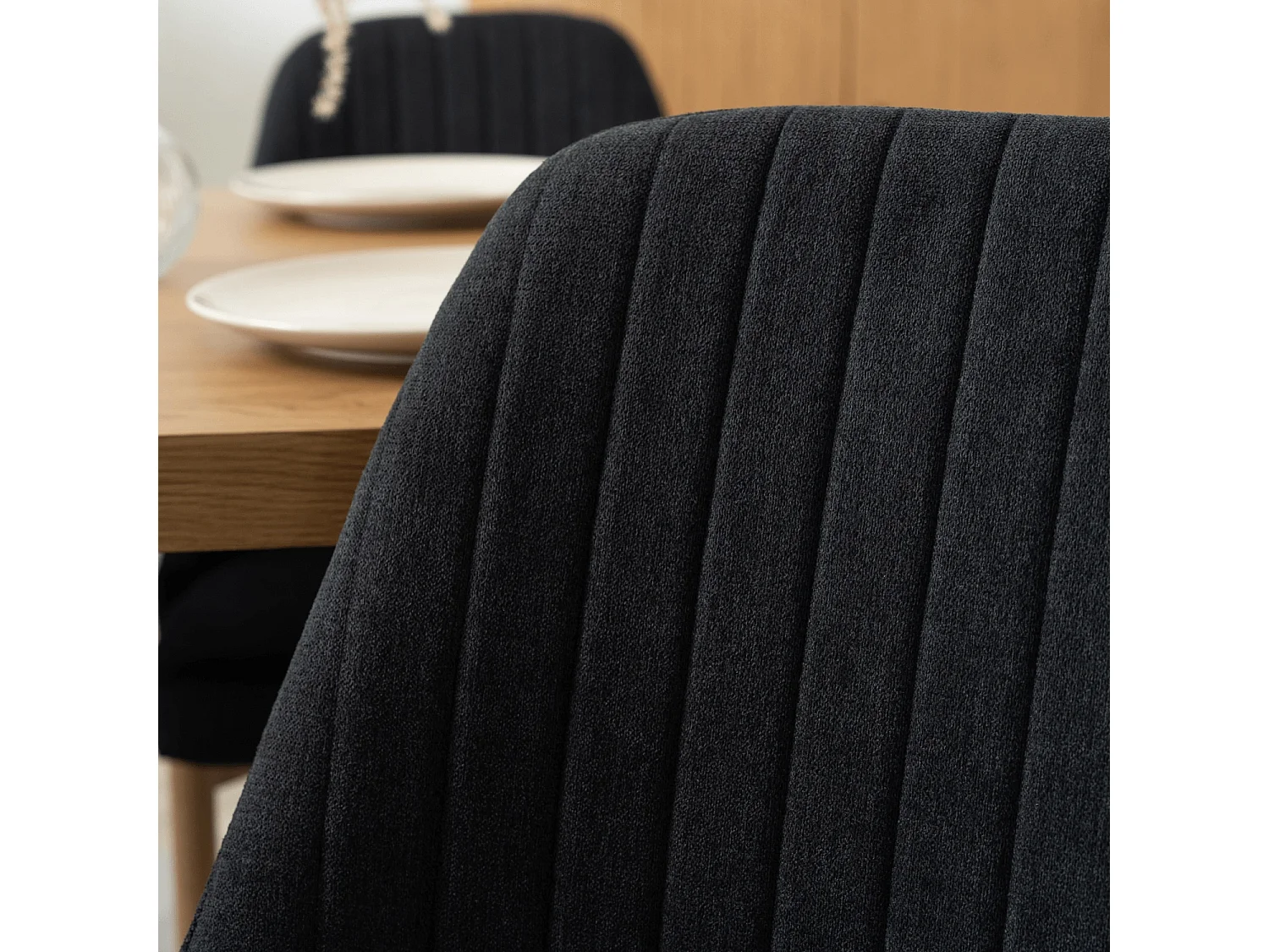 Chaise rembourrée TORINO Noire