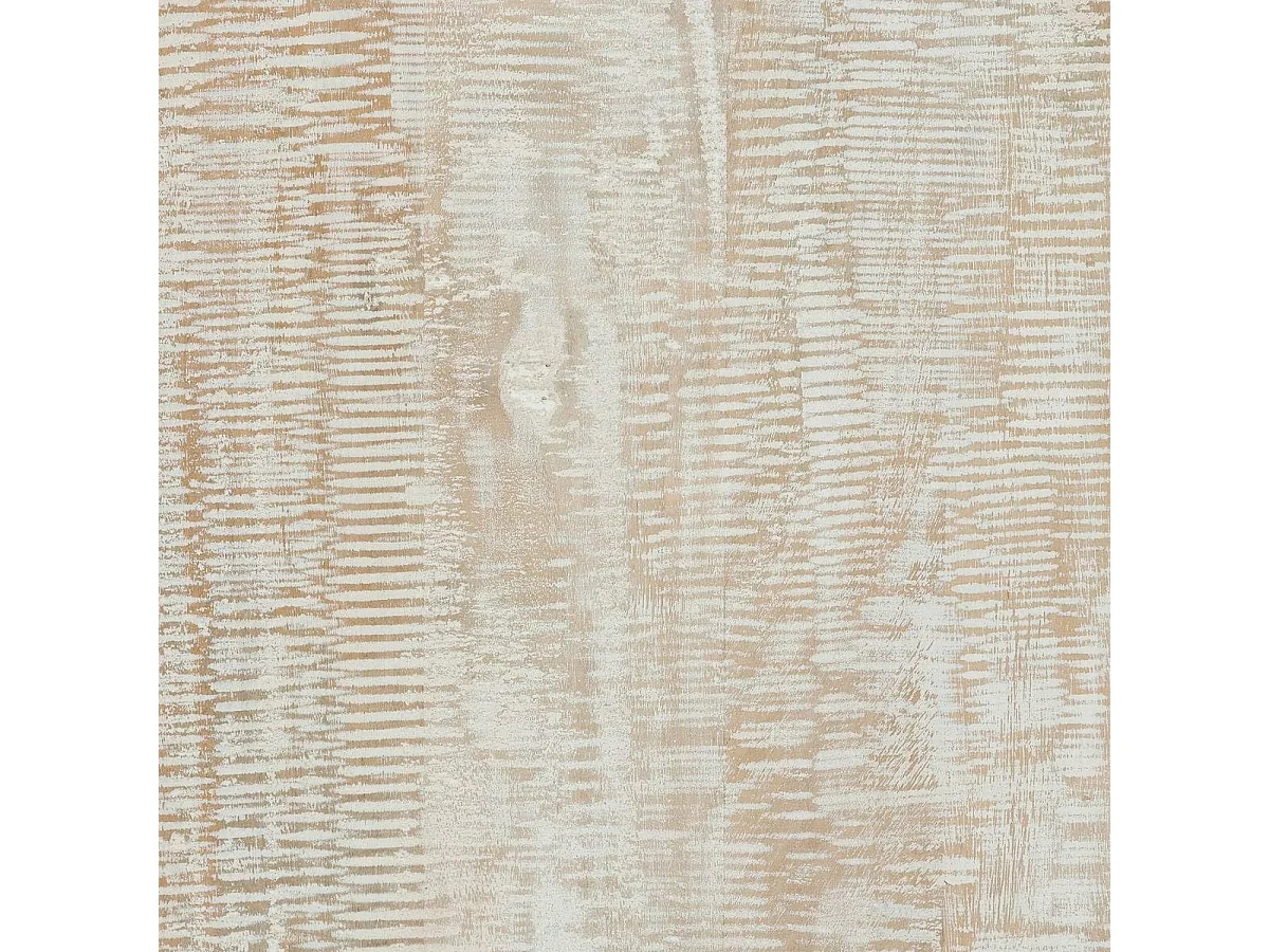 Table de chevet Table de nuit de 3 tiroirs en bois de manguier sculpté coloris blanc- Longueur 49 x Profondeur  33 x Hauteur 73 cm