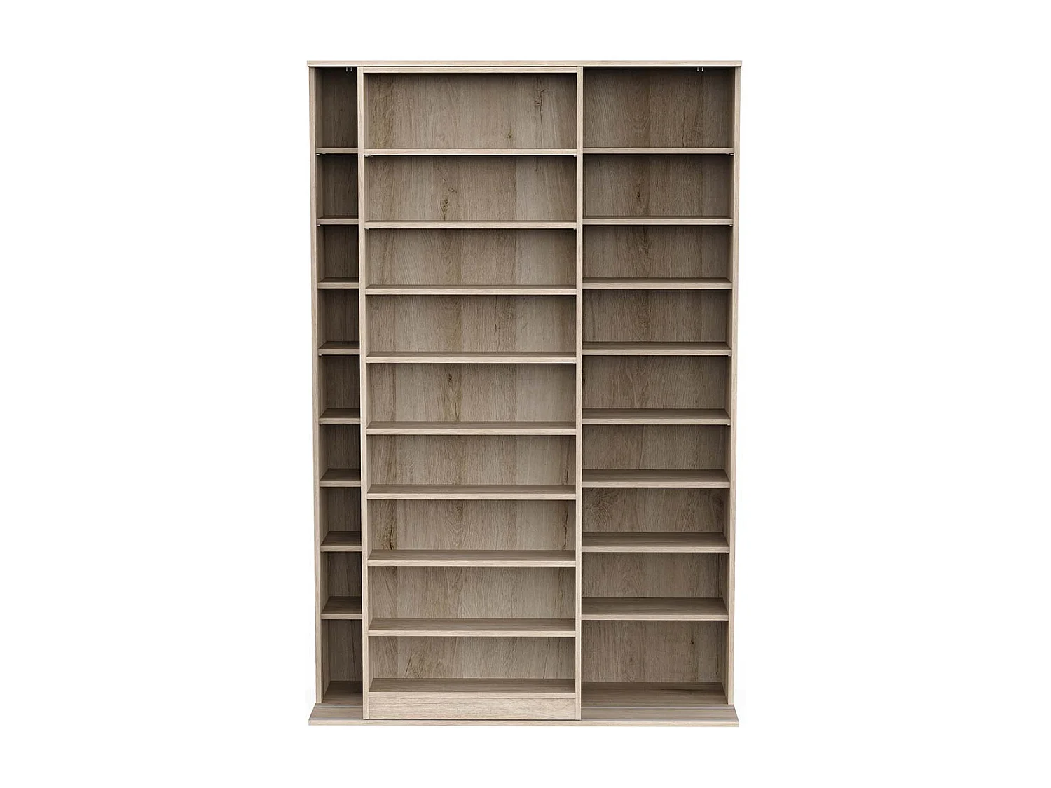 Bibliothèque étagère meuble de rangement couleur chêne - Largeur 116,7 x Profondeur 44,4 x Hauteur 178,8 cm