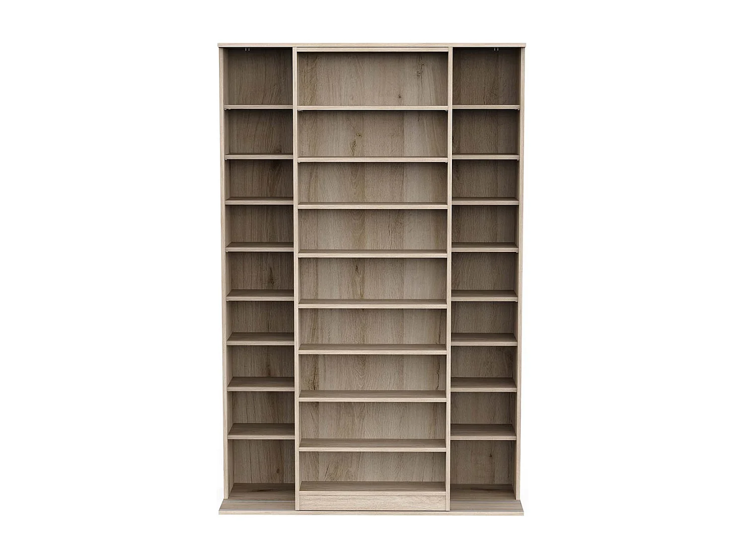Bibliothèque étagère meuble de rangement couleur chêne - Largeur 116,7 x Profondeur 44,4 x Hauteur 178,8 cm