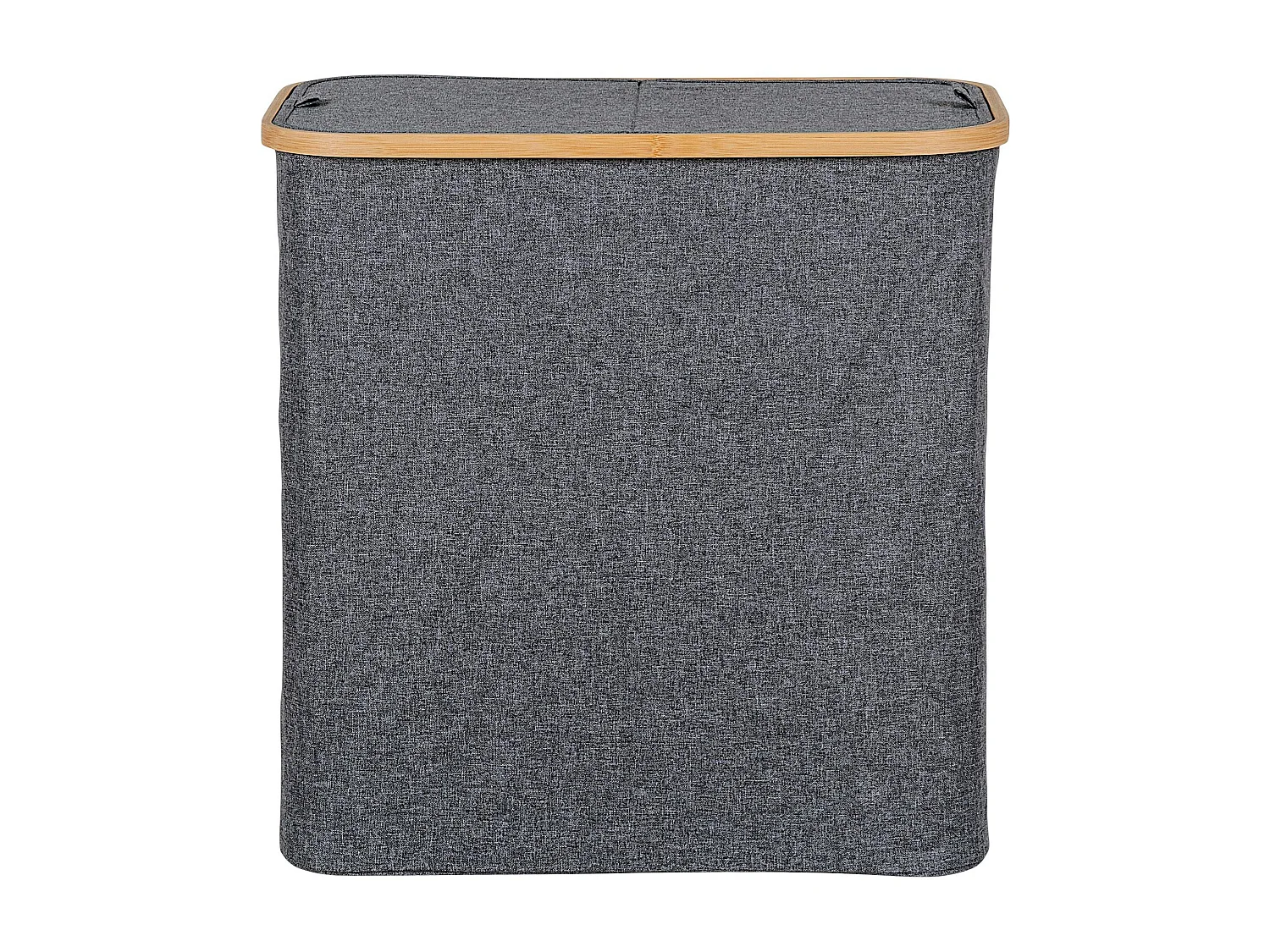 Panier à linge gris avec couvercle