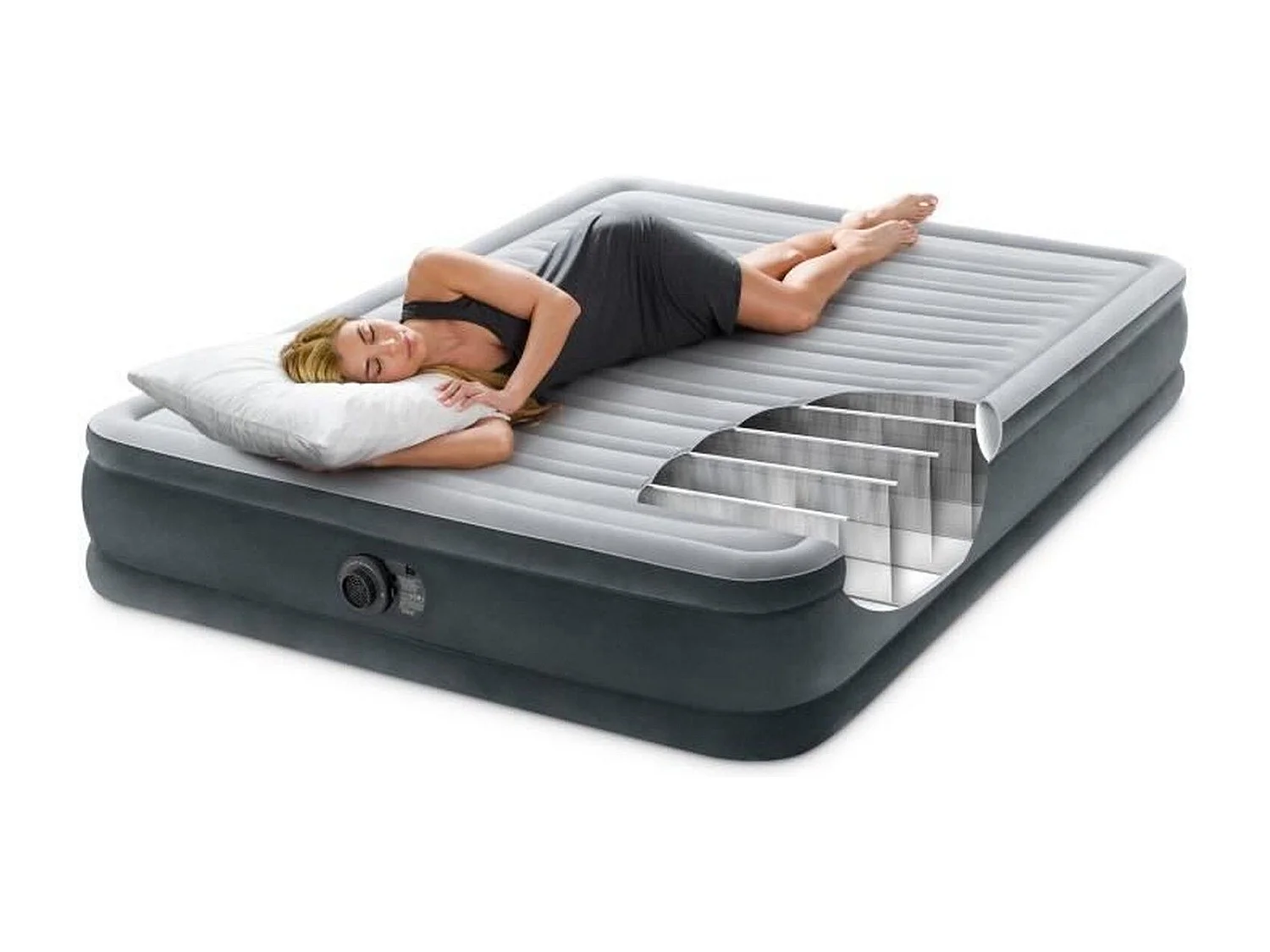 Colchón hinchable para 2 personas, 150 x 200 cm