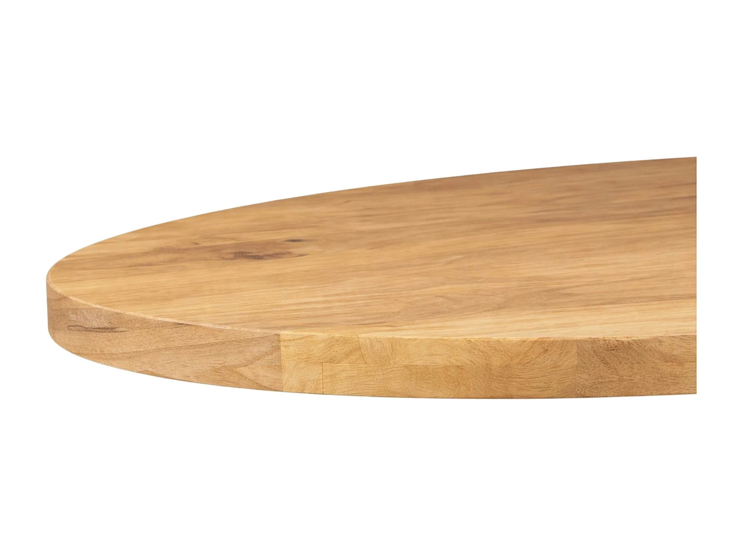 Table ovale bois clair pied croisé métal noir 300 cm RIVANO
