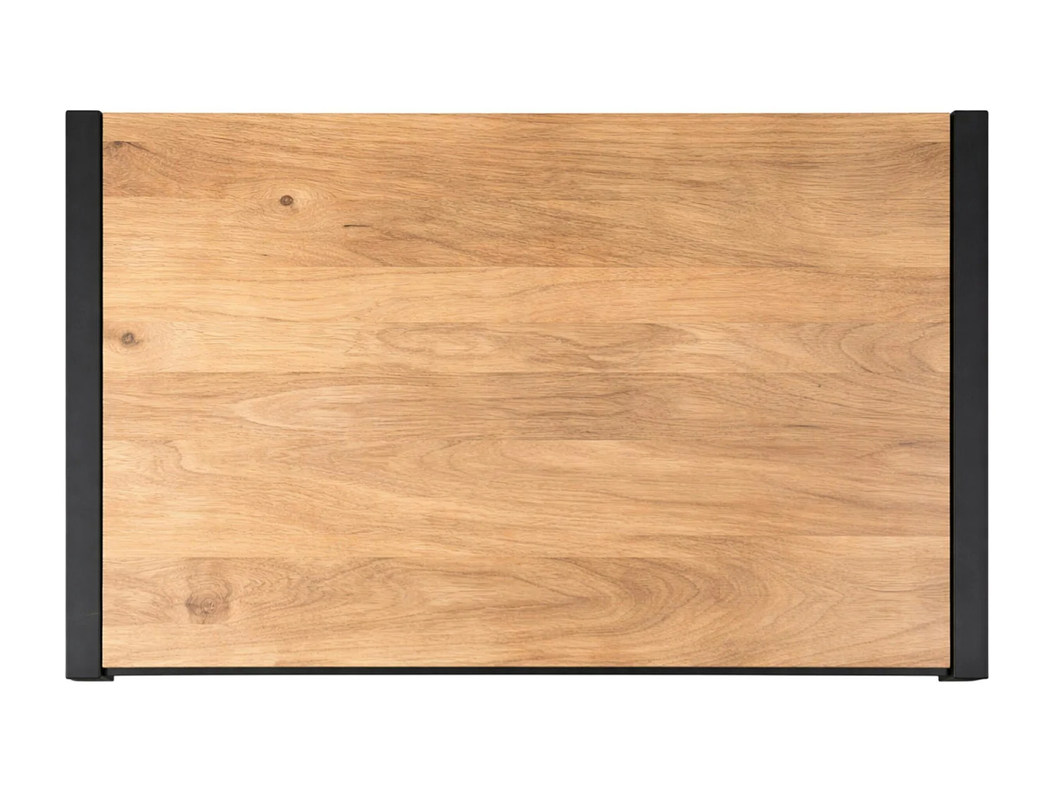 Table à manger bois clair à tendeurs noirs 200 cm MILORA