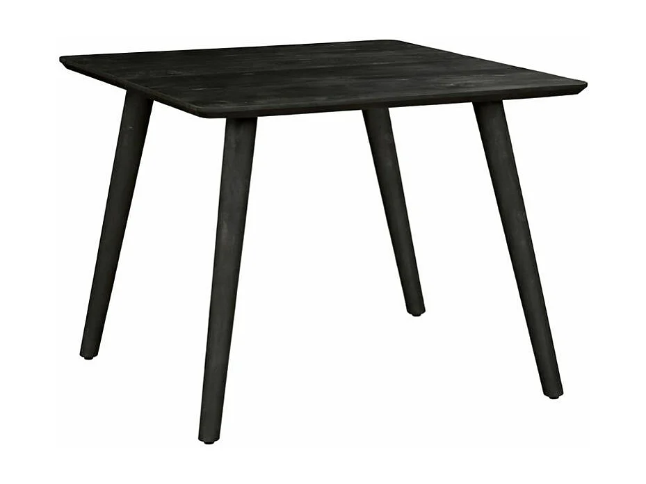 Table de cuisine noire carrée 2 à 4 personnes 90 cm ALMA