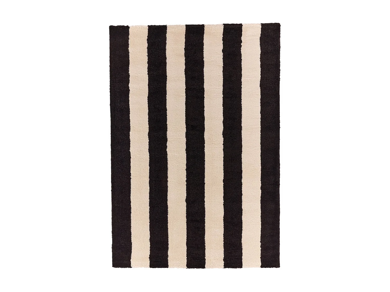 Tapis intérieur rayures noir et blanc 160x230cm - Pablo
