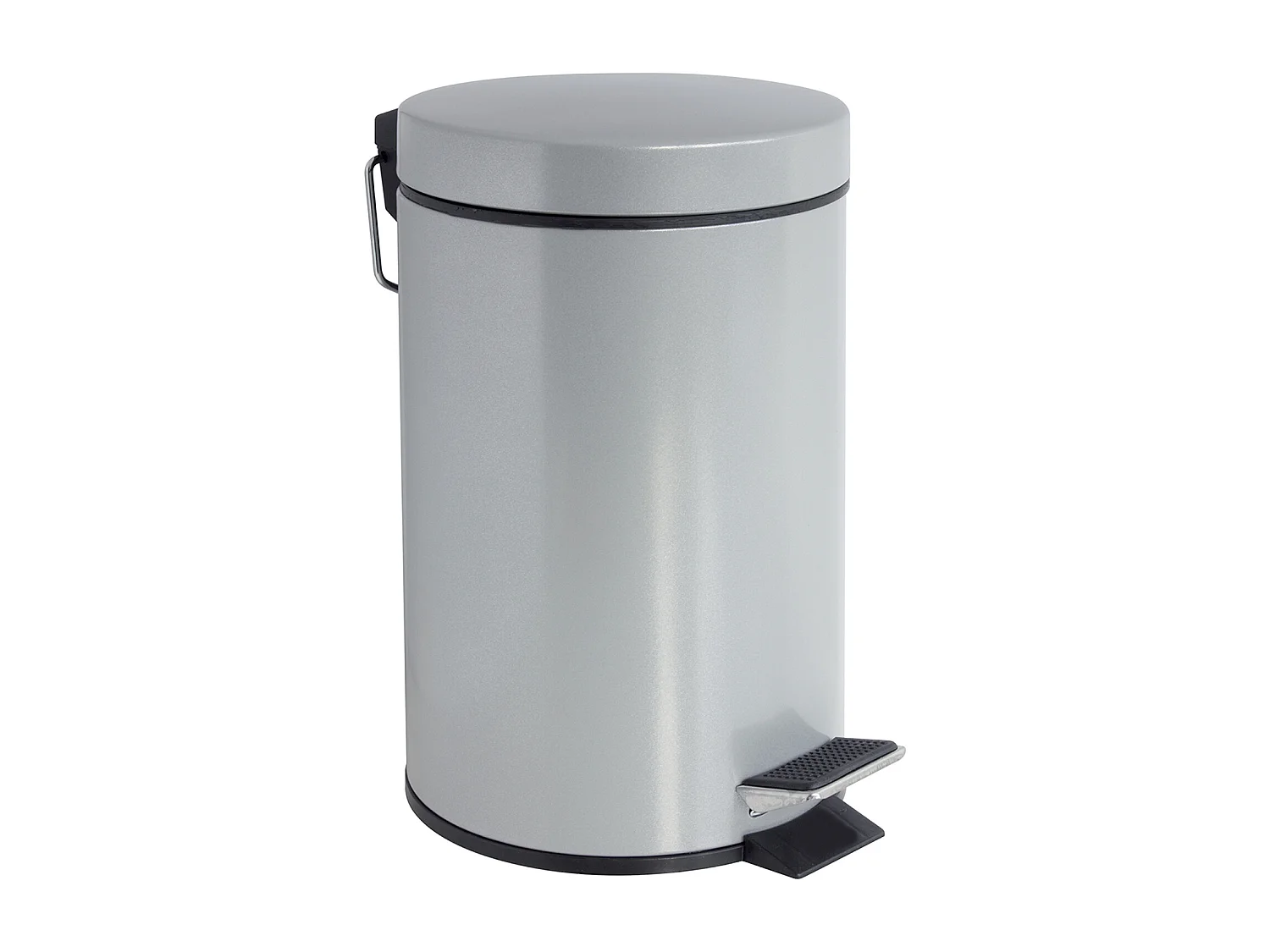 Poubelle salle de bain 3l hally silver - GELCO